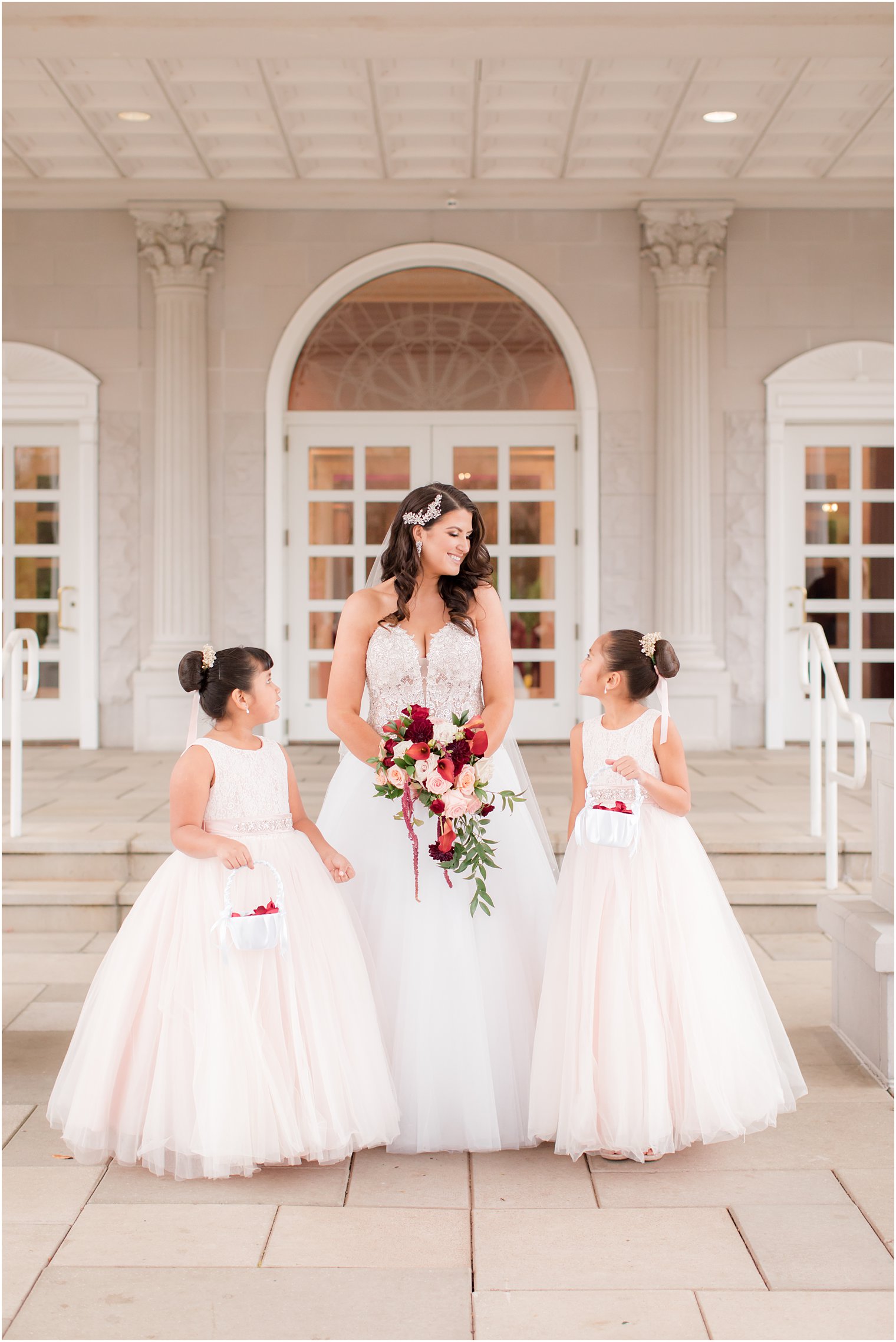 bride with flower girls at the Palace at Somerset Park