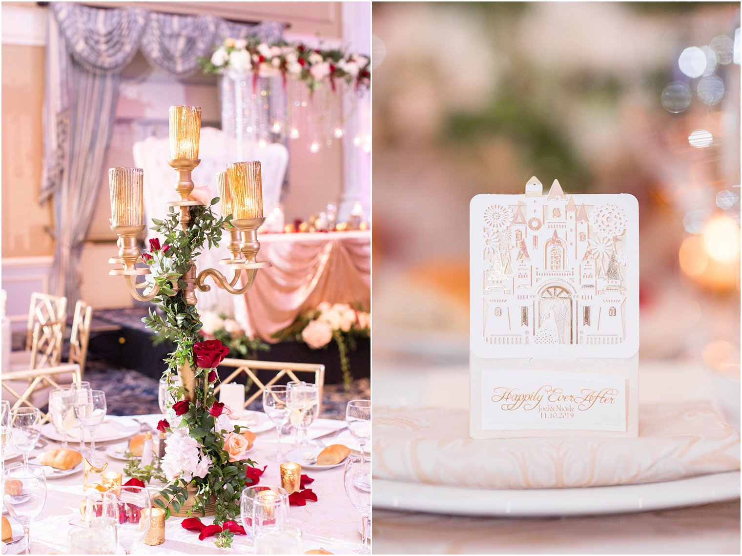 Idalia Photography photographs Disney inspired wedding reception