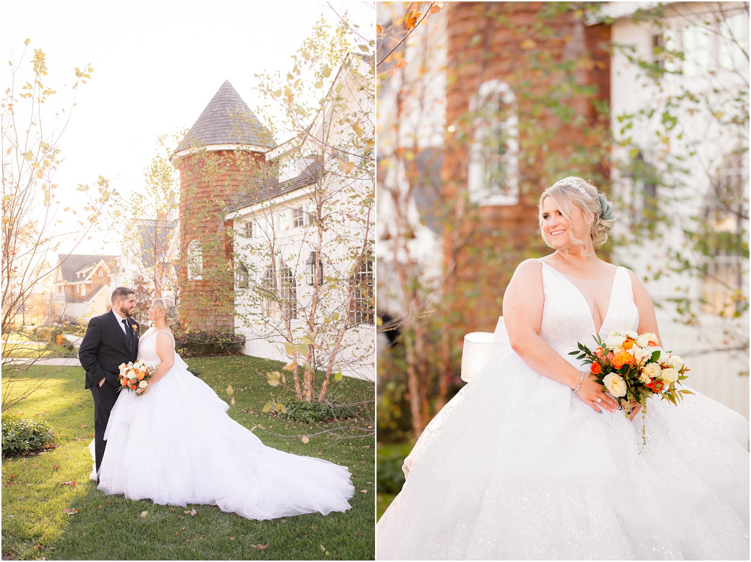 fall wedding portraits by New Jersey wedding photographer Idalia Photography