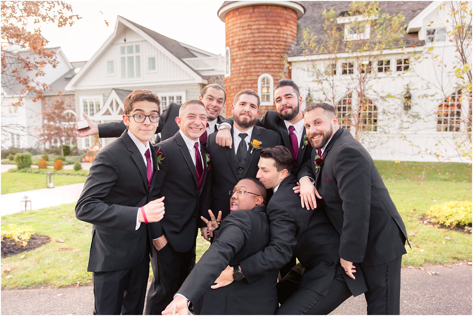 groomsmen portraits at Ryland Inn with Idalia Photography