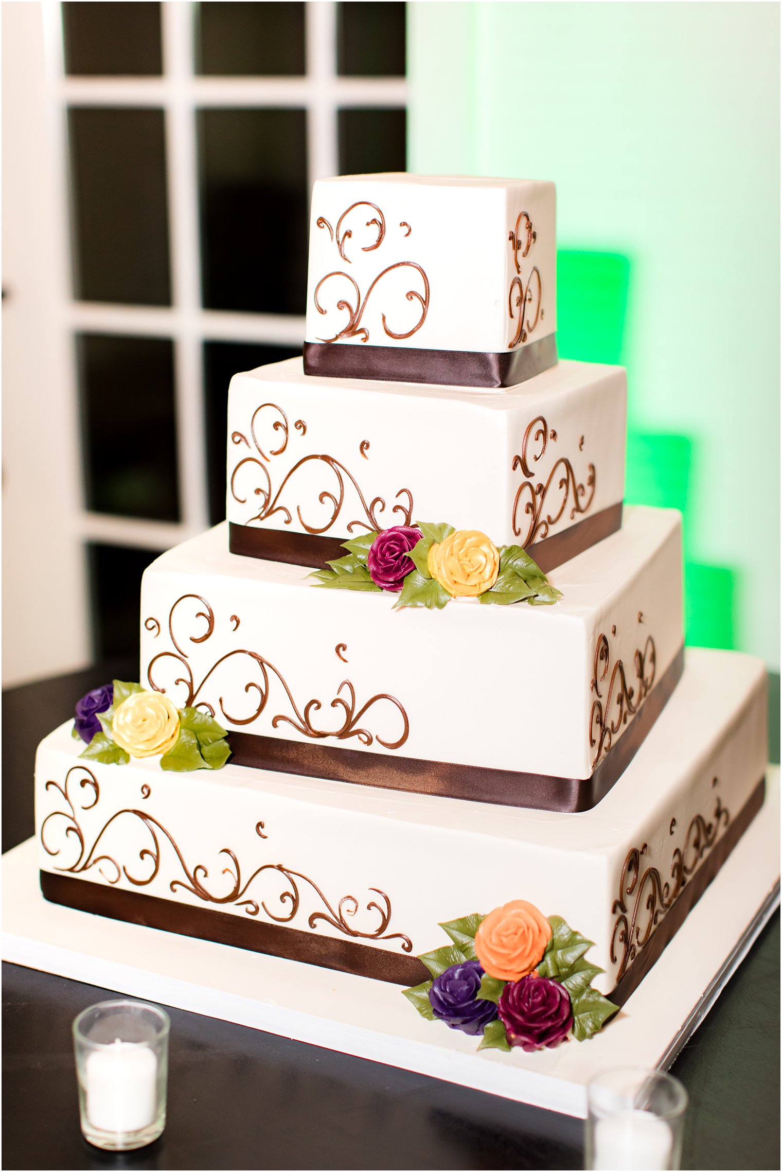 wedding cake at Ryland Inn photographed by Idalia Photography