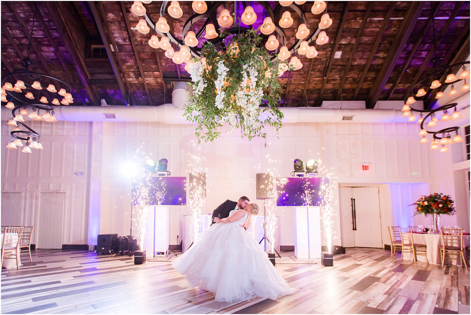 first dance at Ryland Inn wedding reception photographed by Idalia Photography