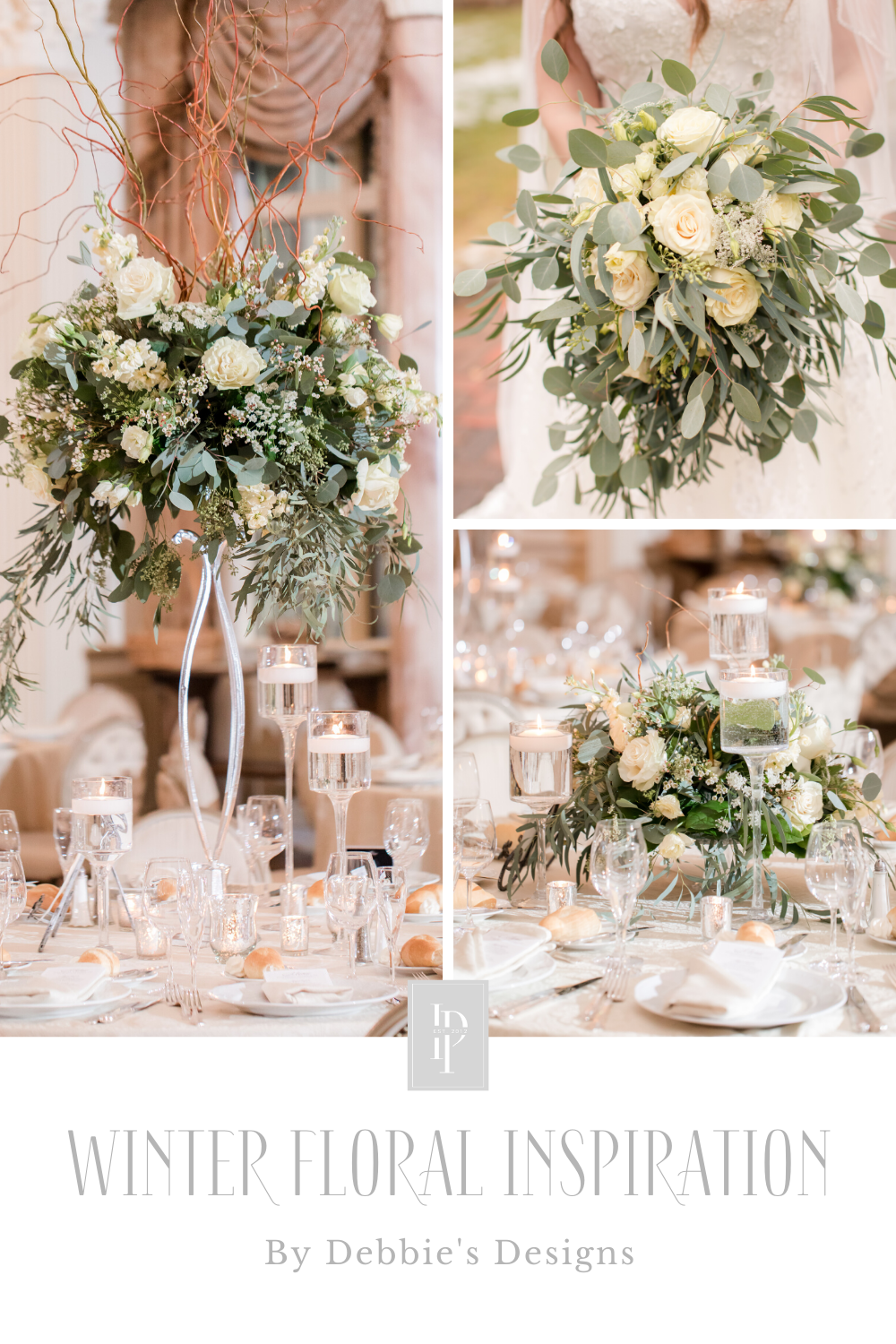 Pleasantdale Chateau Winter Floral Inspiration by Idalia Photography