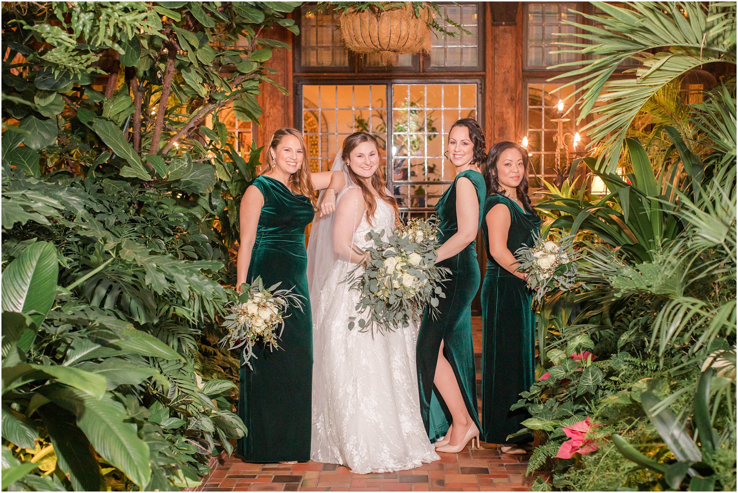 bridesmaid greenhouse photo at Pleasantdale Chateau