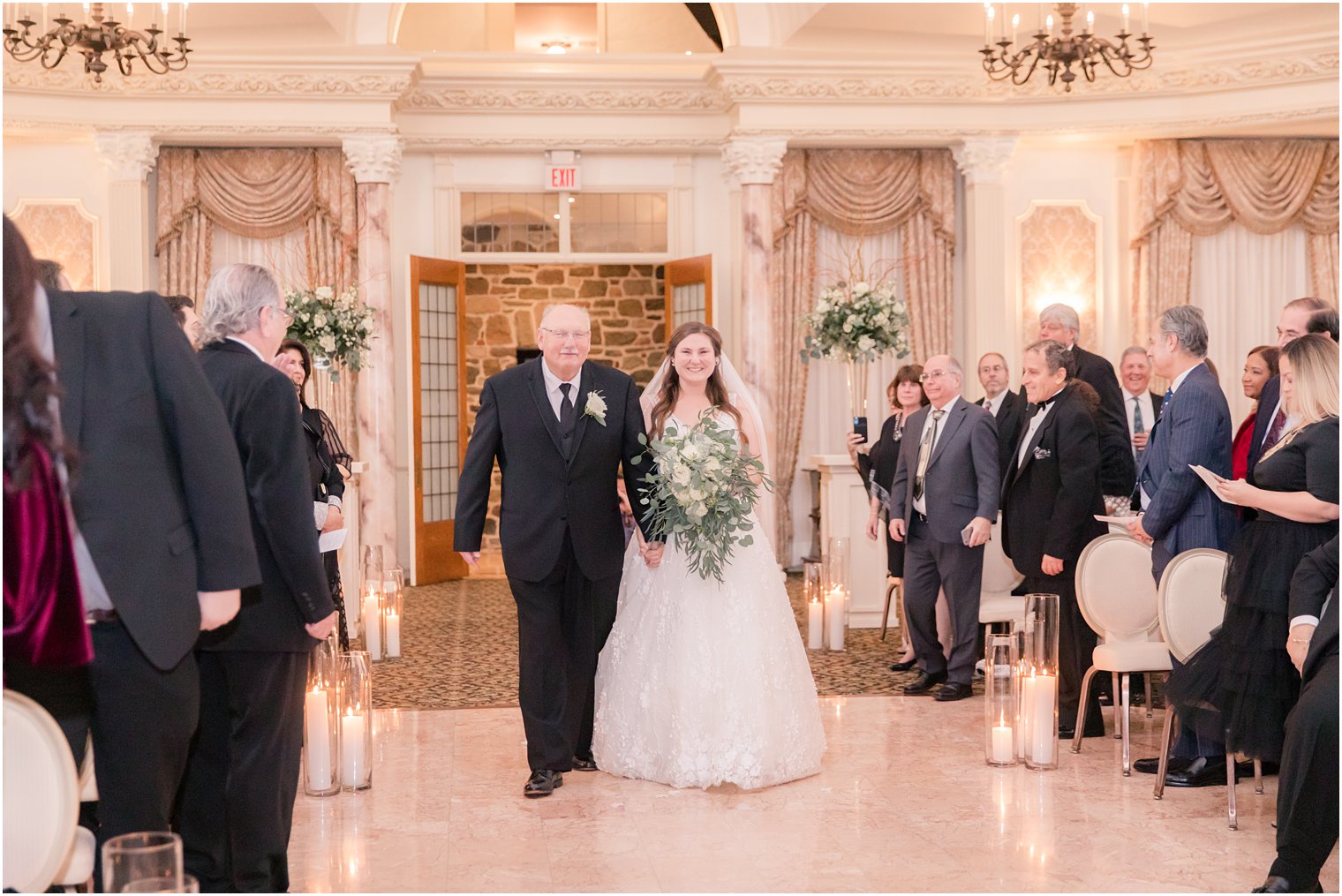 indoor wedding ceremony photo at Pleasantdale Chateau
