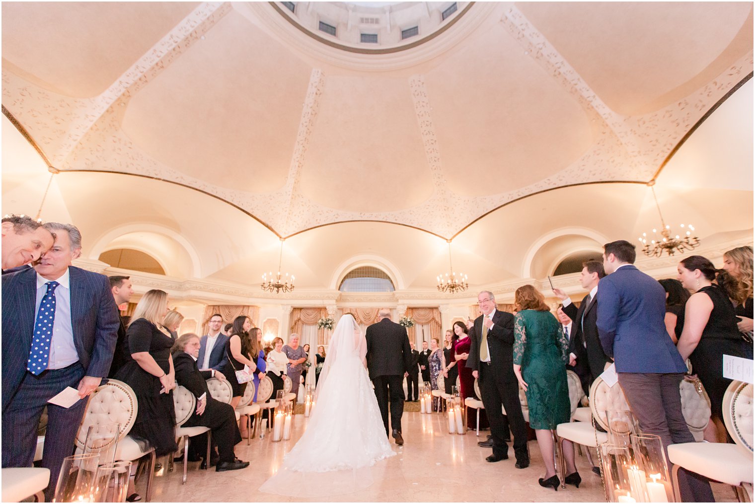 indoor wedding ceremony photo at Pleasantdale Chateau