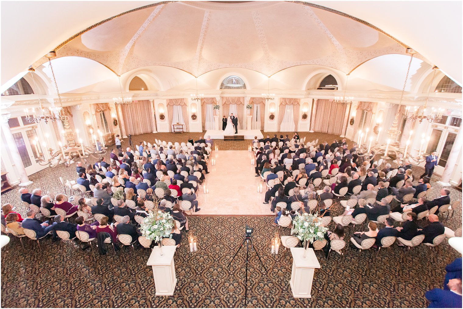 indoor wedding ceremony photo at Pleasantdale Chateau