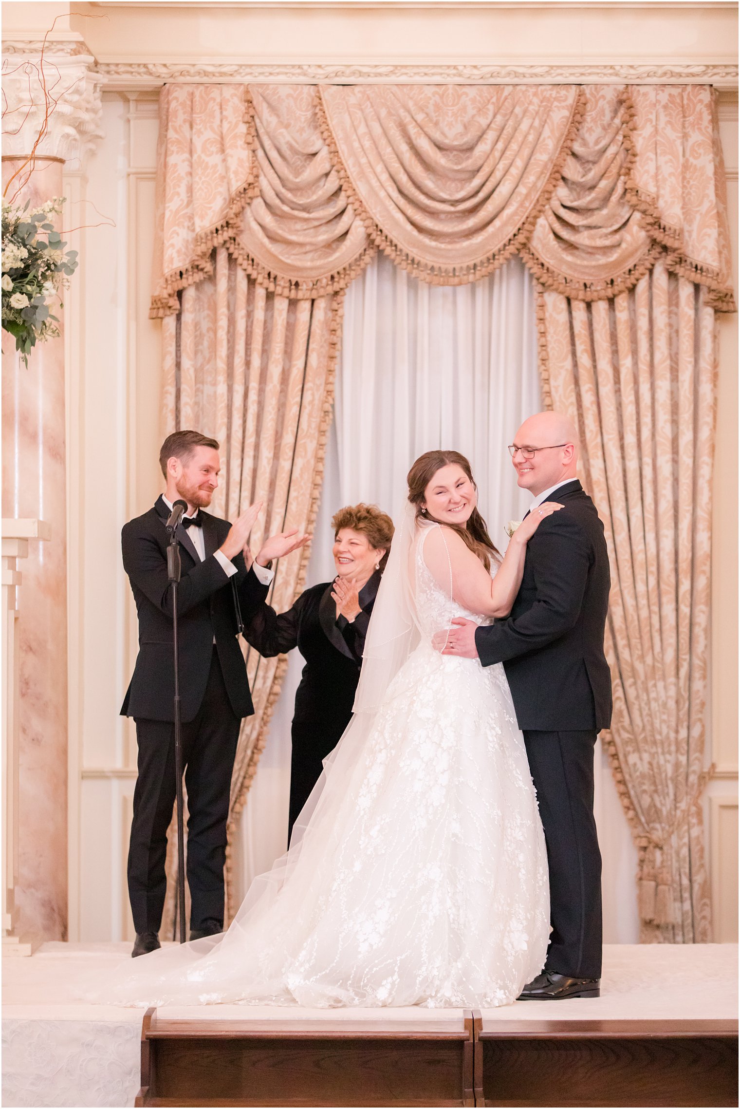 indoor wedding ceremony photo at Pleasantdale Chateau