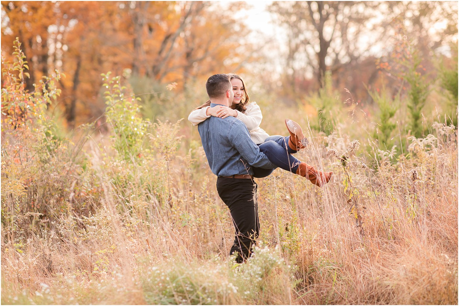 fall engagement session at Natirar Park