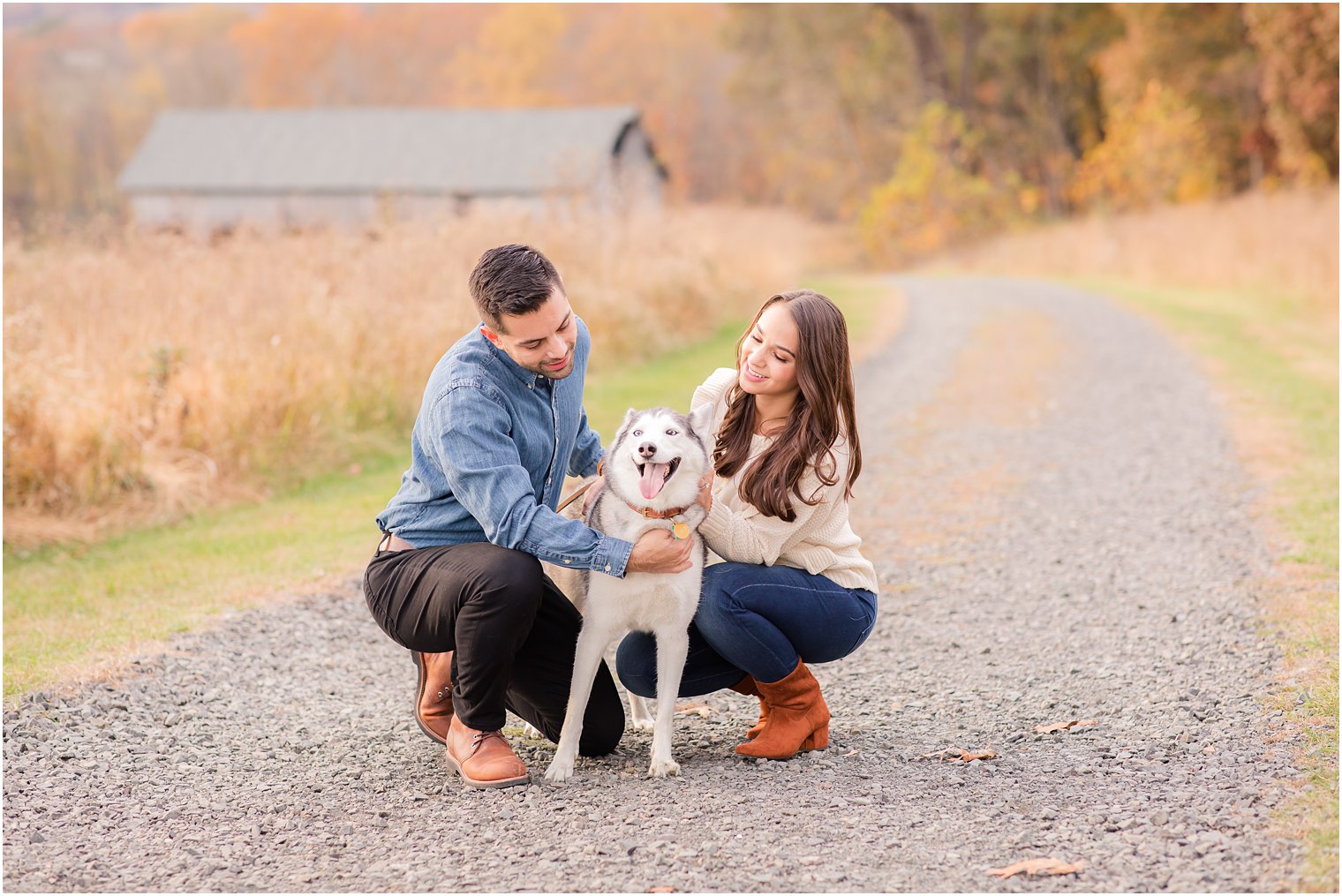 fall engagement session at Natirar Park