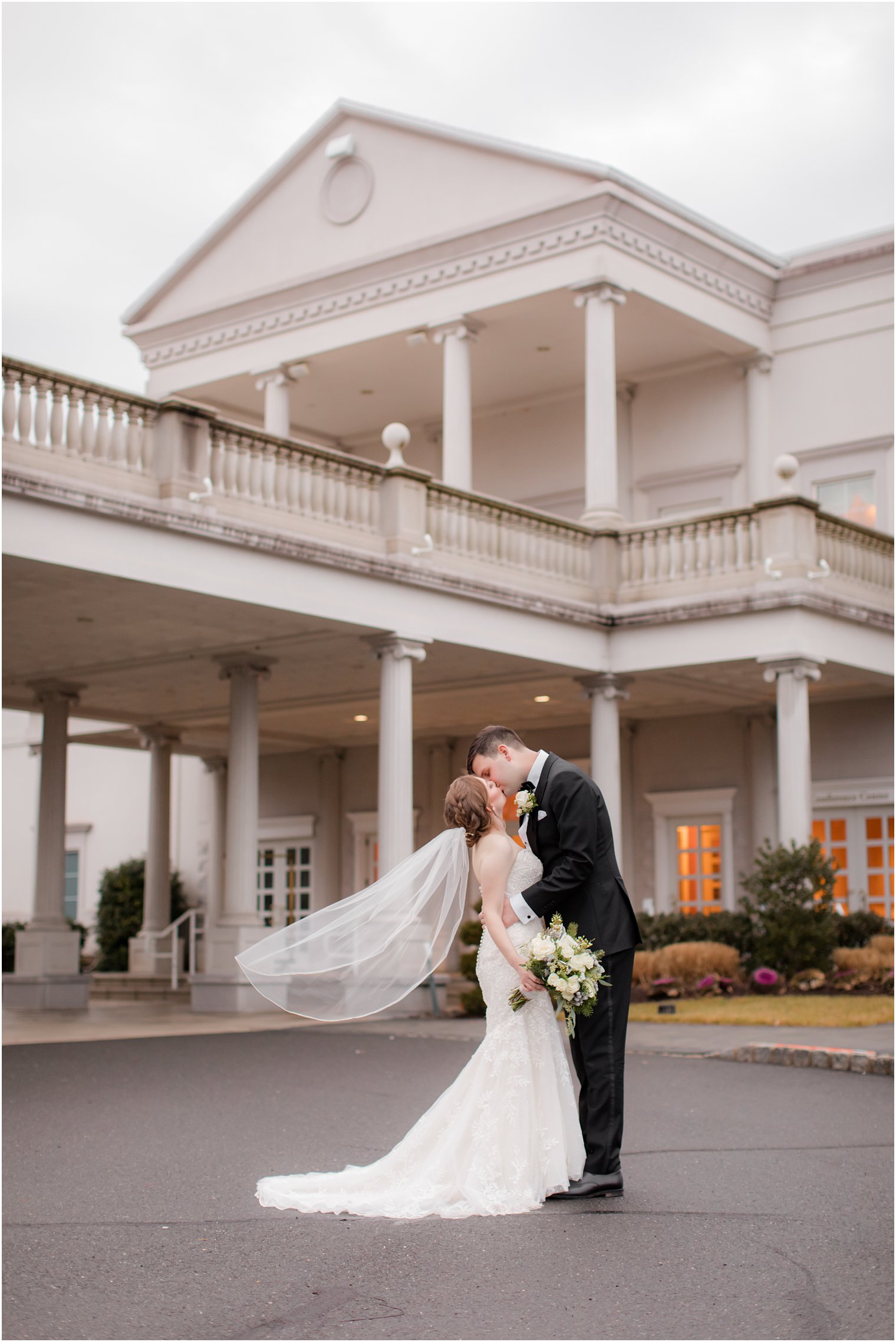 Bride and groom portraits at The Palace at Somerset Park in Somerset NJ