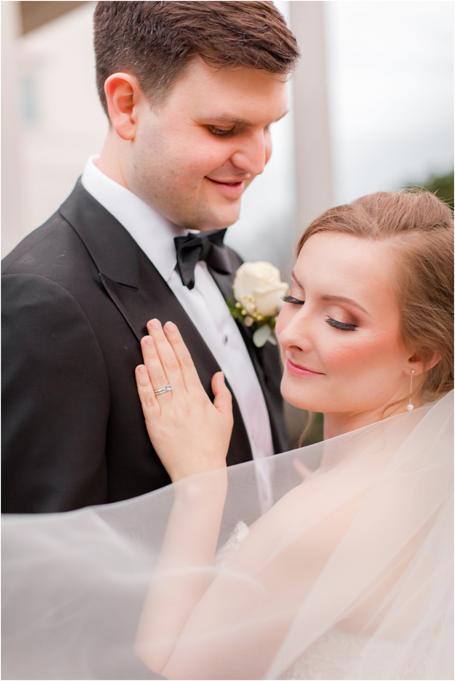 Bride and groom portraits at The Palace at Somerset Park in Somerset NJ