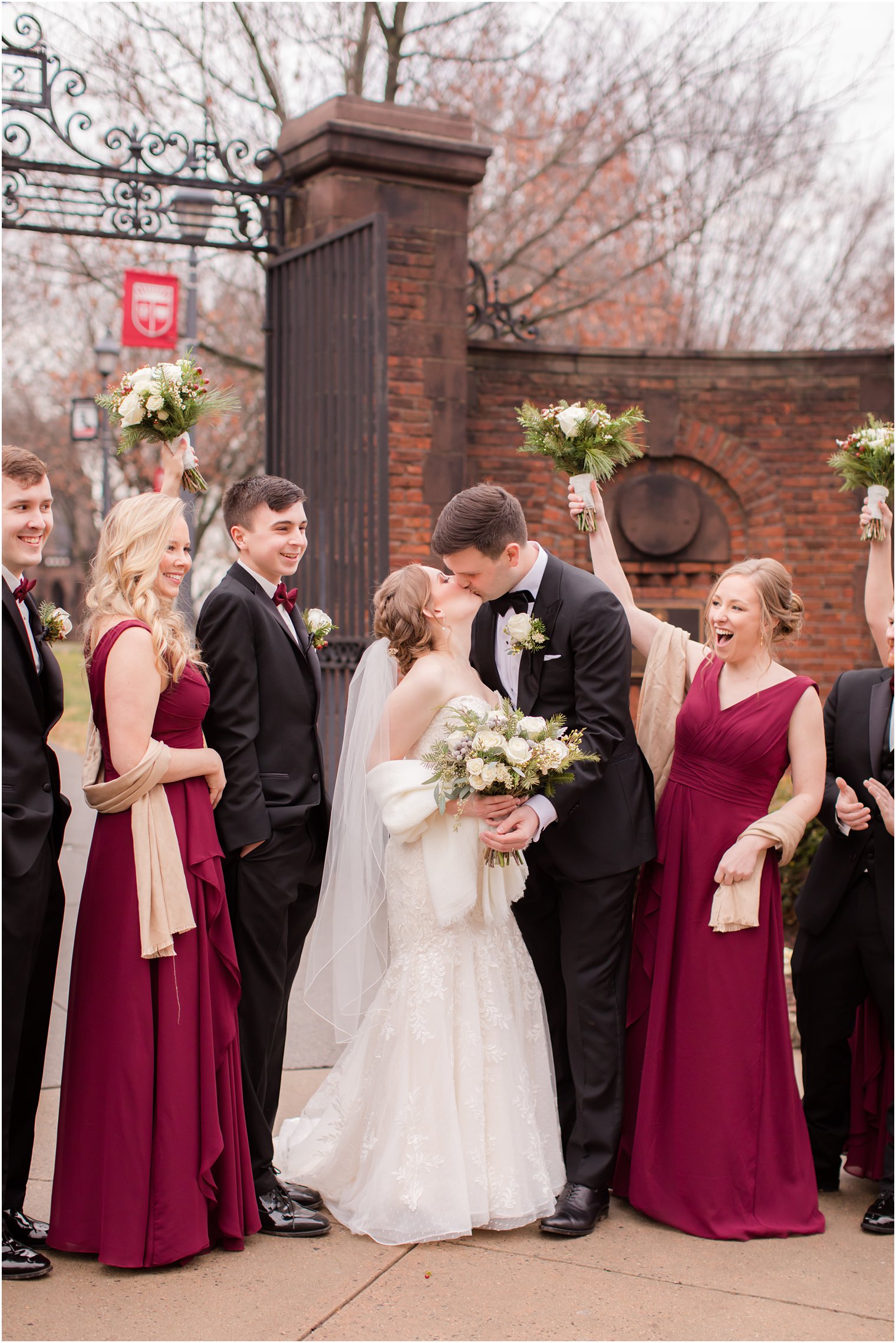 Bridal Party at Old Queens on Rutgers Campus in New Brunswick, NJ