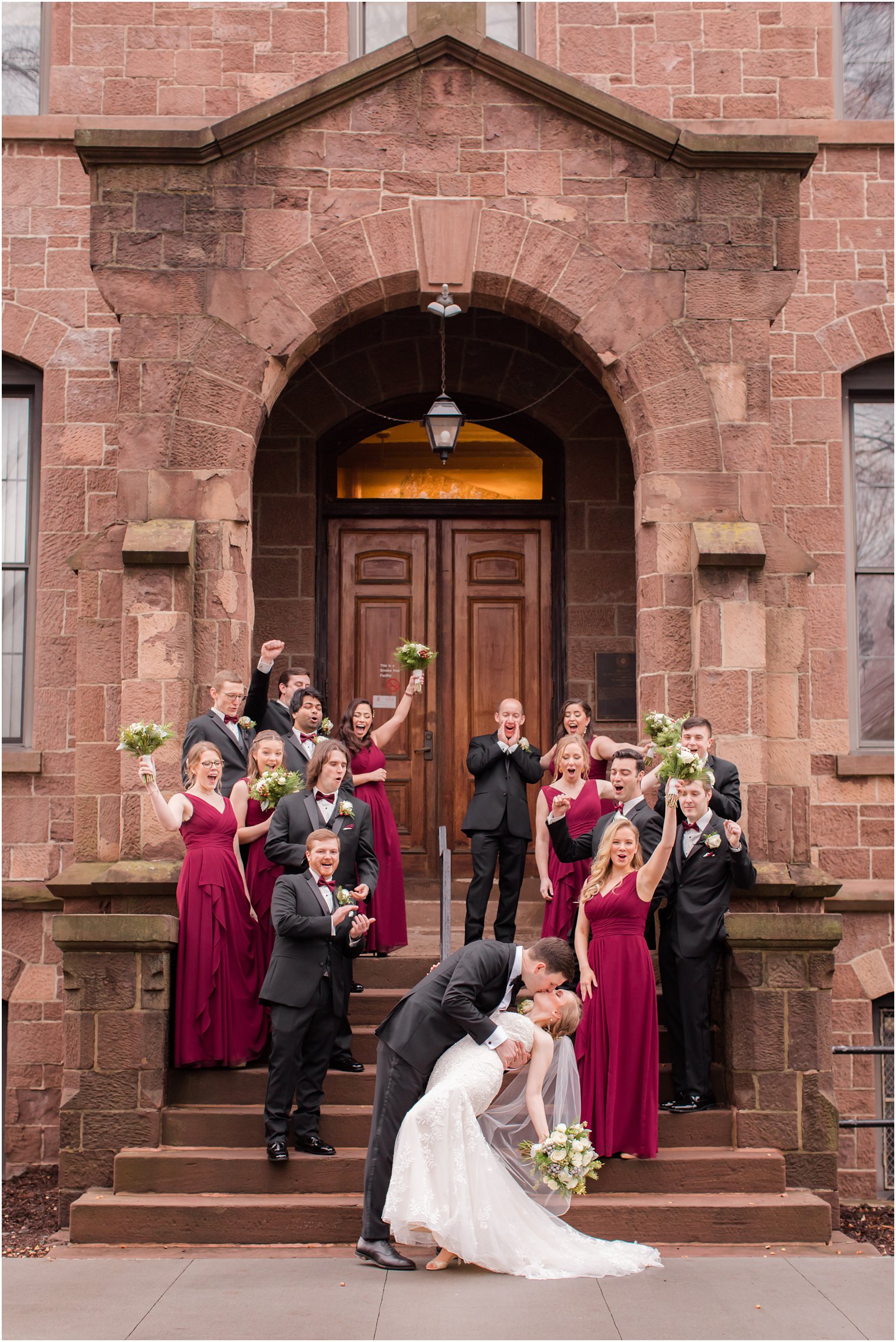 Bridal Party at Old Queens on Rutgers Campus in New Brunswick, NJ