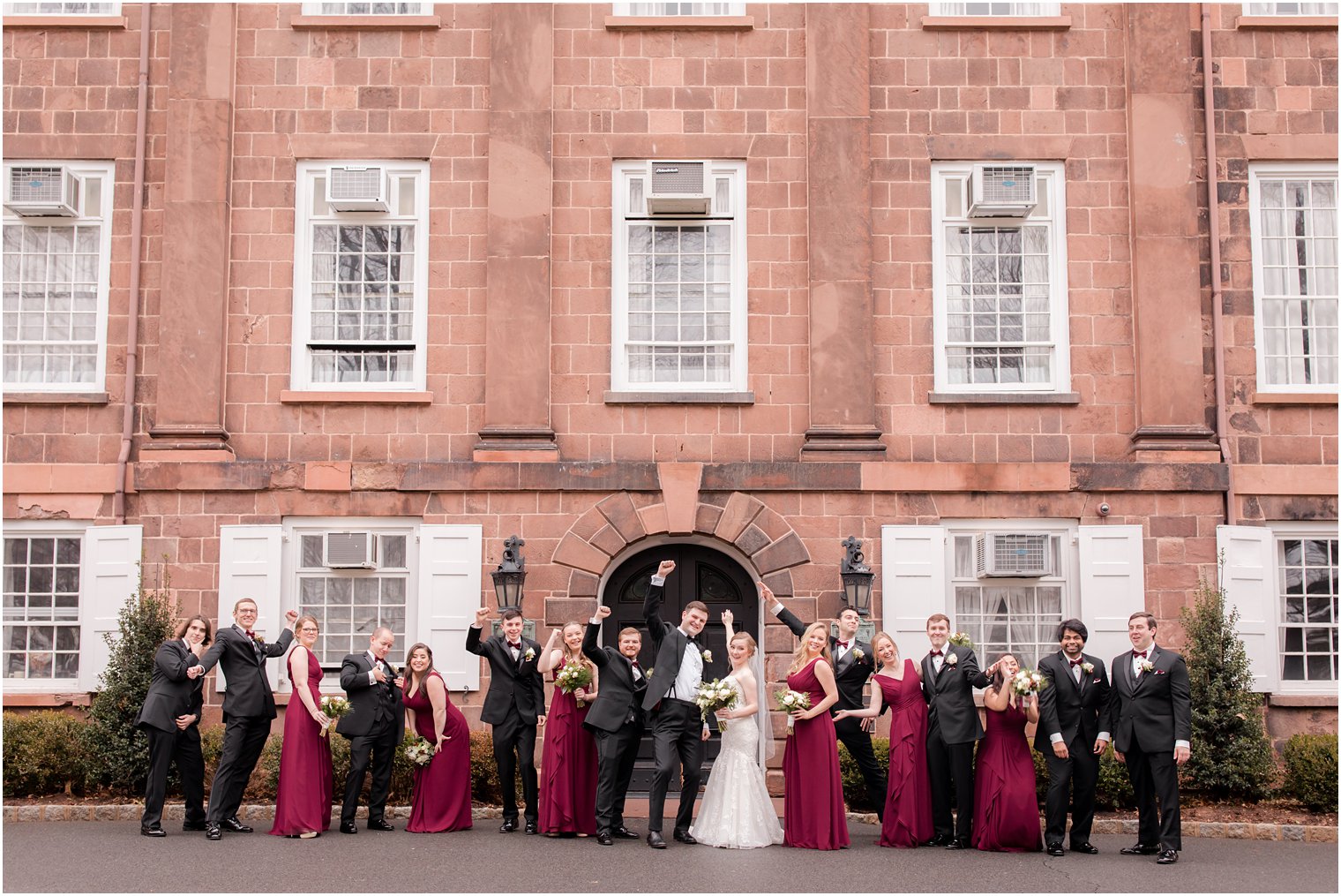 Bridal Party at Old Queens on Rutgers Campus in New Brunswick, NJ