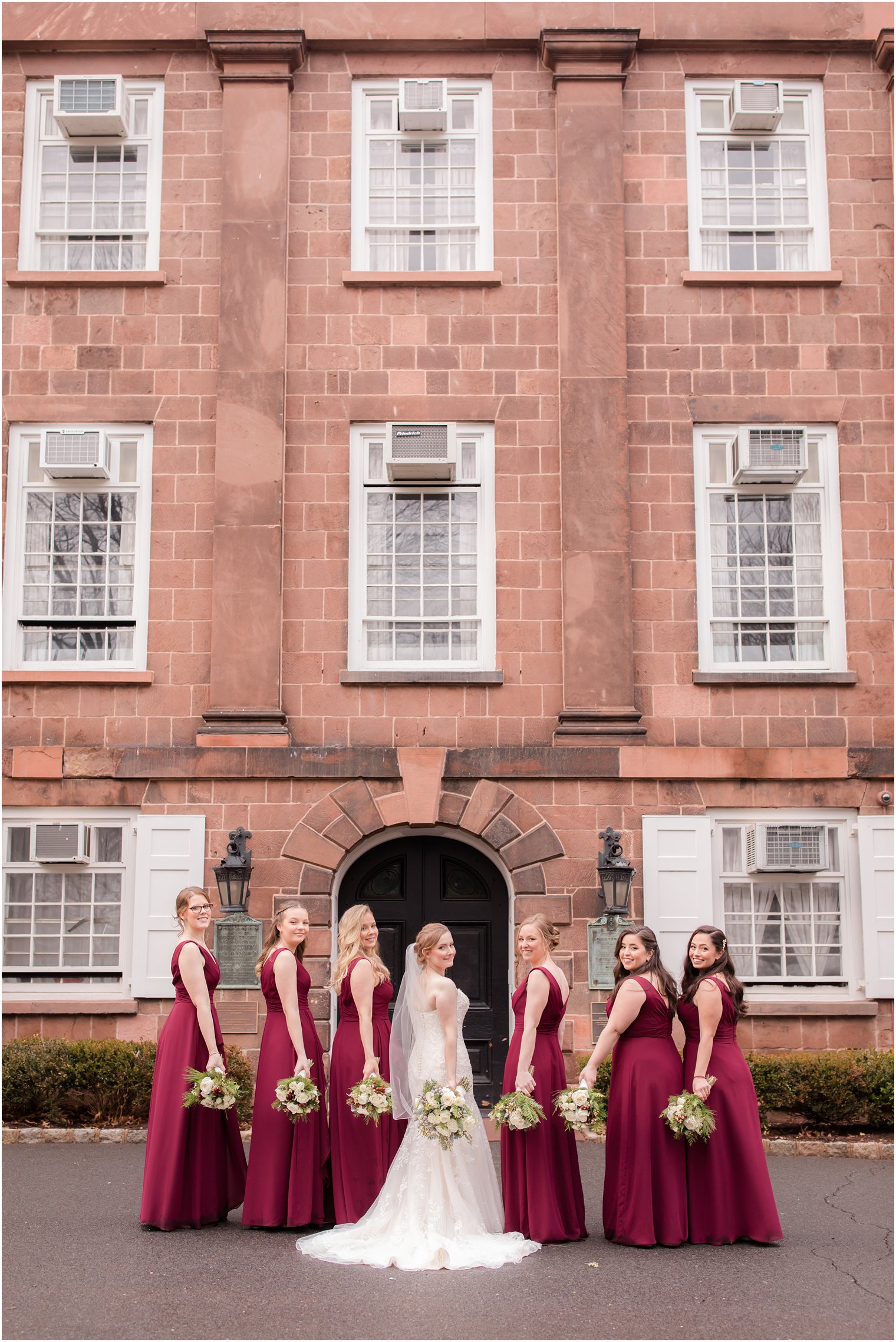 Bridal Party at Old Queens on Rutgers Campus in New Brunswick, NJ