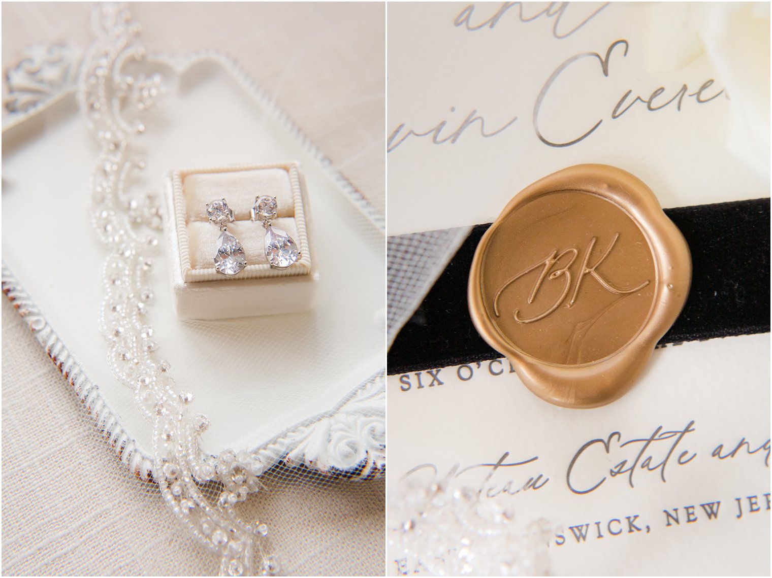 Bridal details for Park Chateau wedding