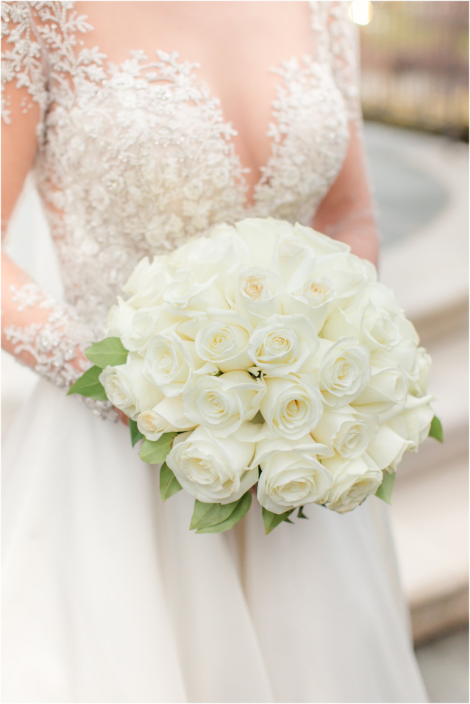 White rose bouquet by Marquis Florals by Kim