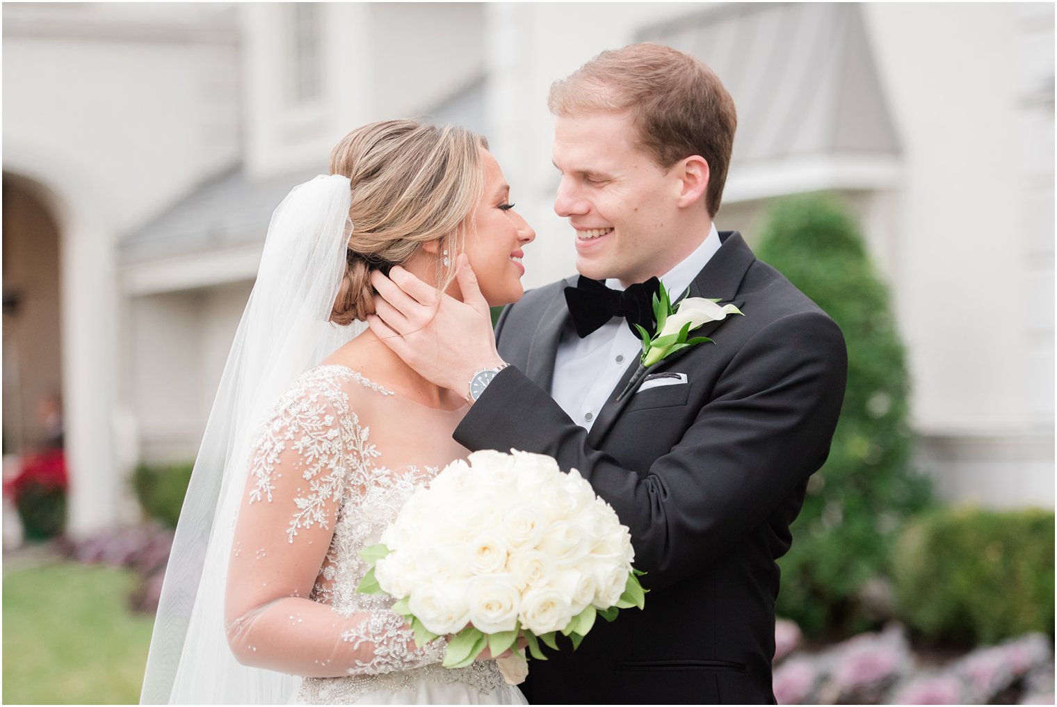 Bride and groom at Park Chateau Estate and Gardens | Winter wedding by Idalia Photography Associates