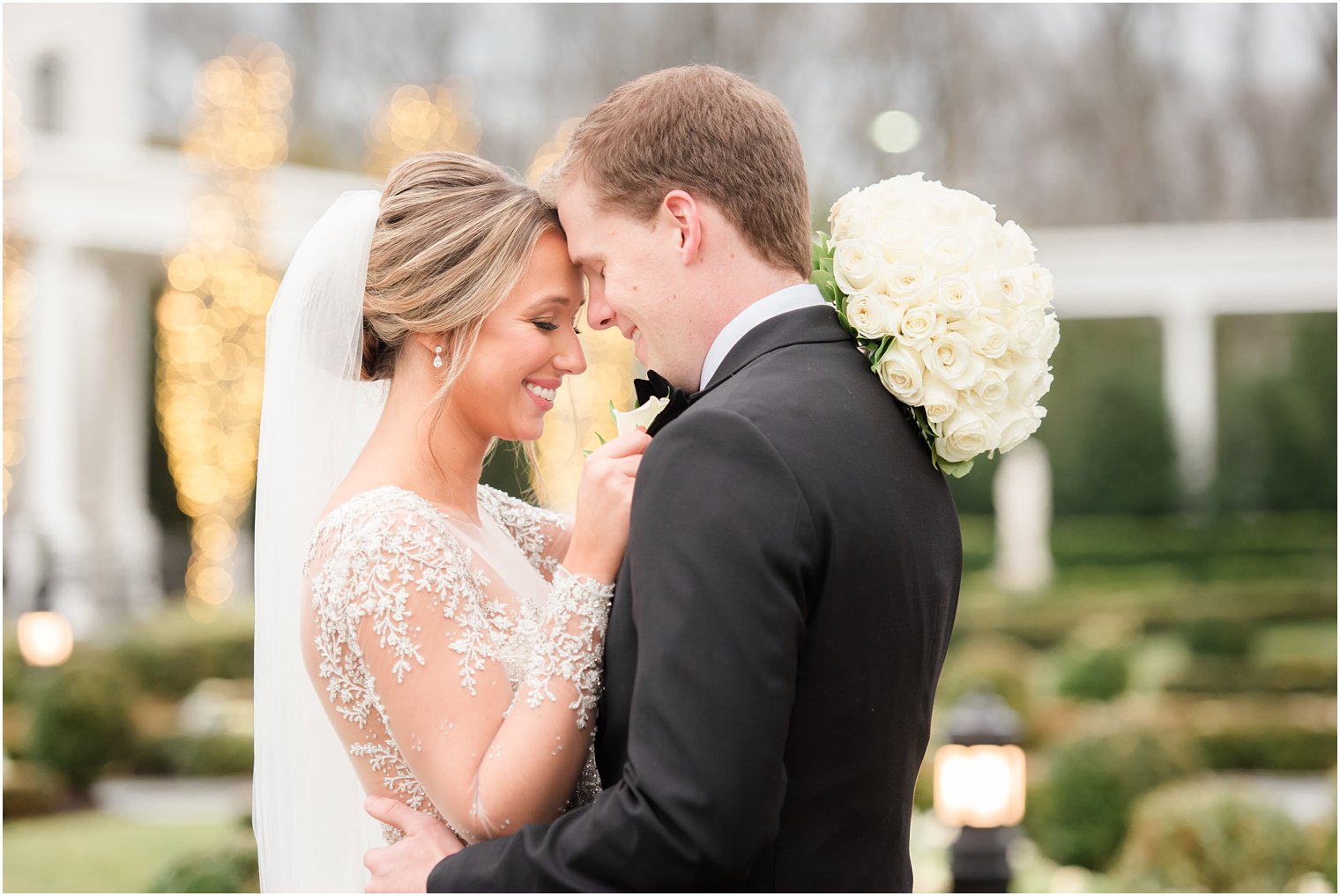 Bride and groom at Park Chateau Estate and Gardens | Winter wedding by Idalia Photography Associates