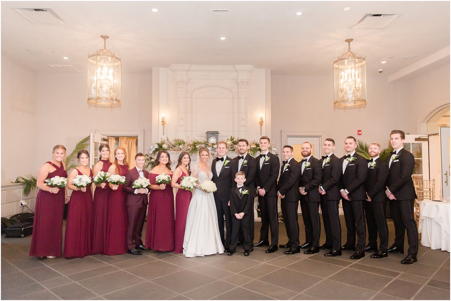 Bridal party at Park Chateau Estate and Gardens | Winter wedding by Idalia Photography Associates