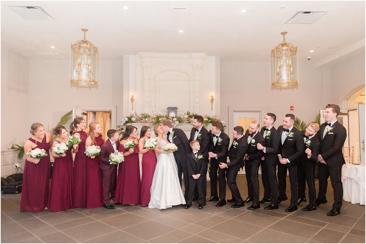 Bridal party at Park Chateau Estate and Gardens | Winter wedding by Idalia Photography Associates