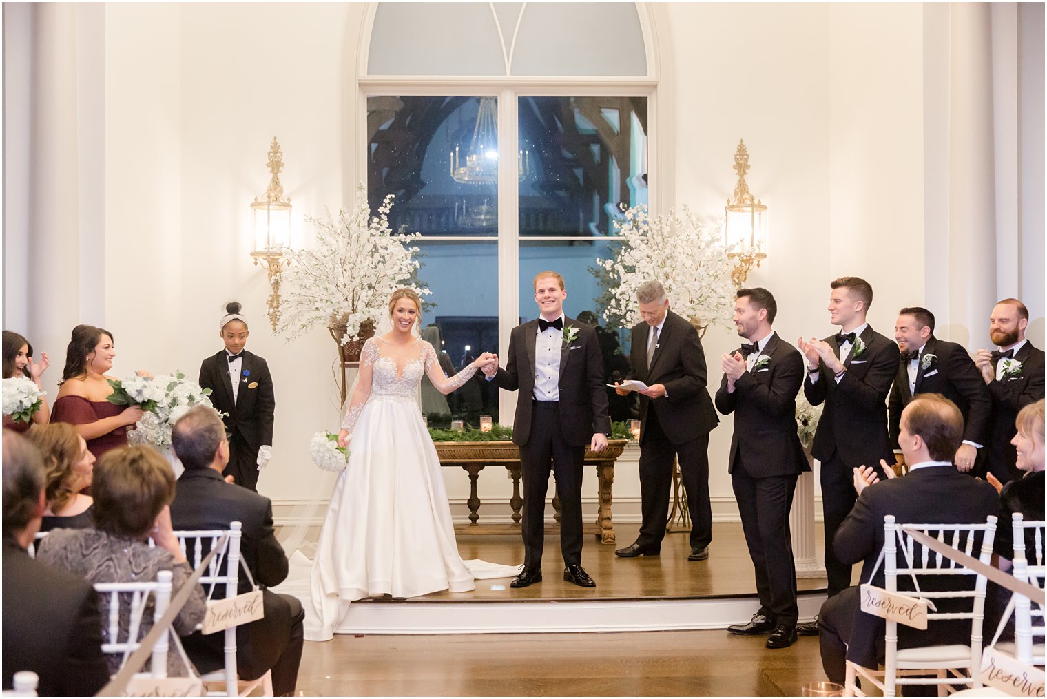 Wedding ceremony at Park Chateau Chapel| Winter wedding by Idalia Photography Associates