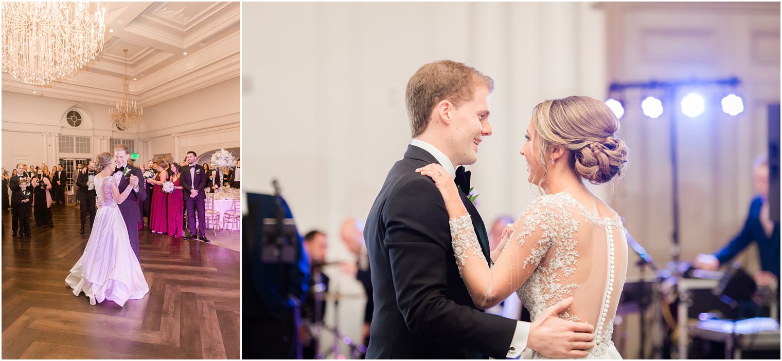 Bride and groom dancing to their first dance song at Park Chateau