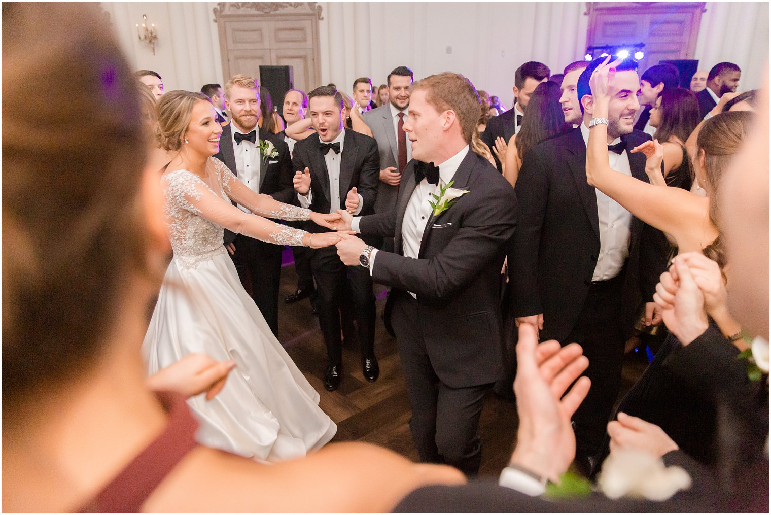 Lively dance floor at Park Chateau Winter Wedding