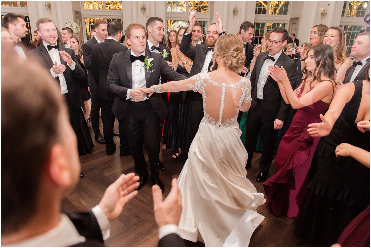 Lively dance floor at Park Chateau Winter Wedding