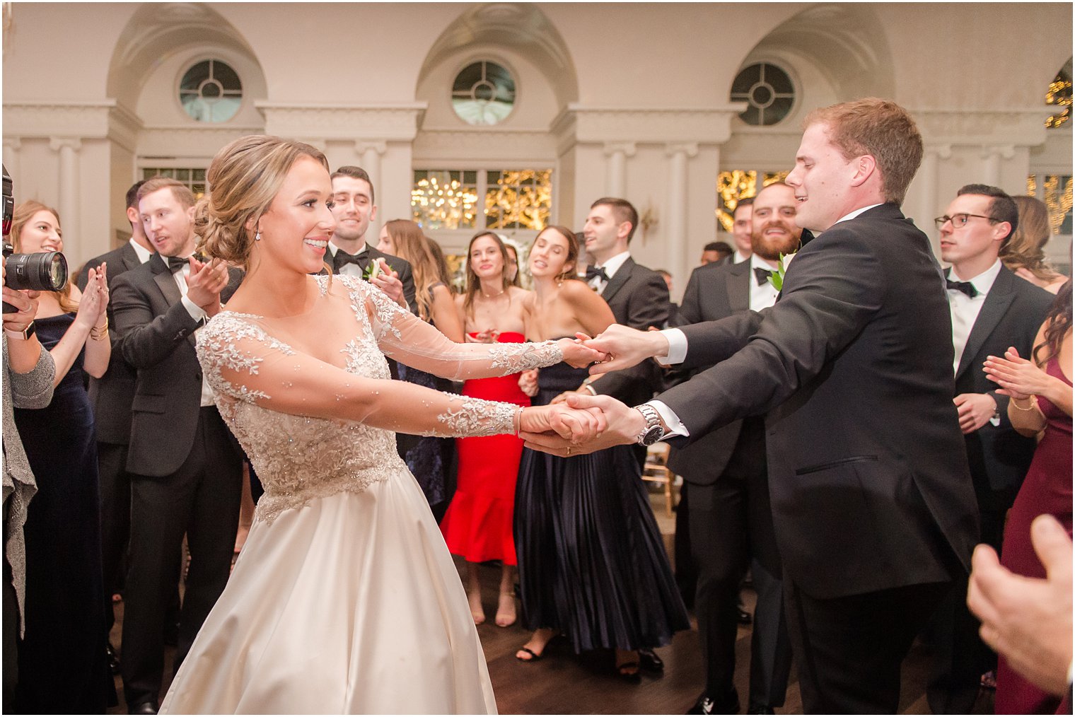 Lively dance floor at Park Chateau Winter Wedding