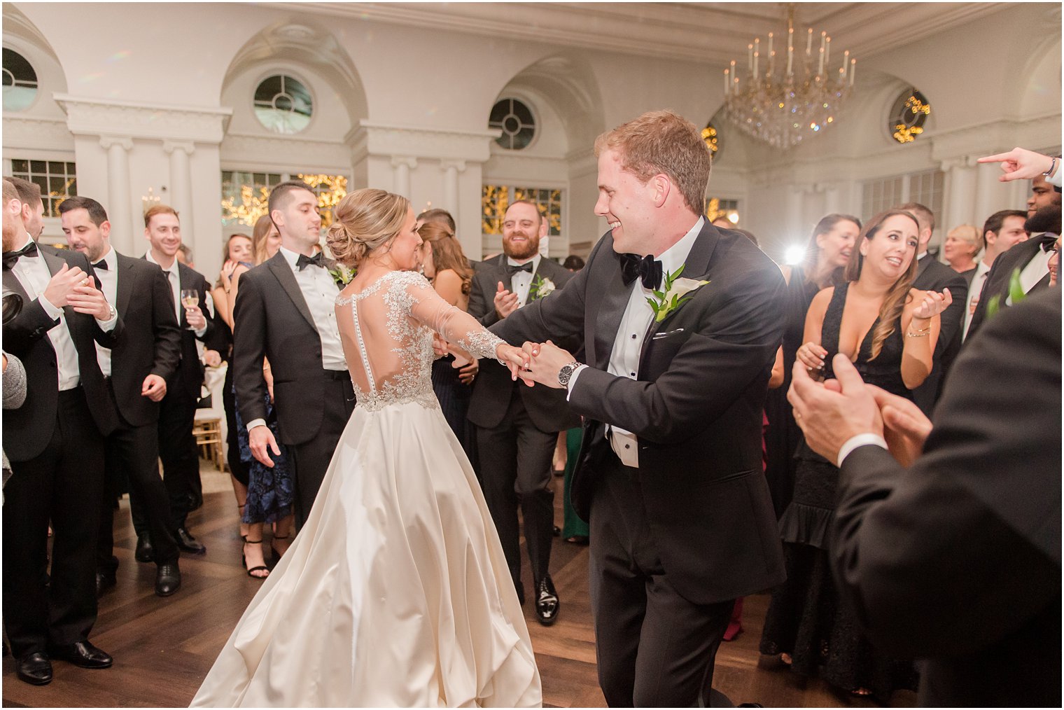 Lively dance floor at Park Chateau Winter Wedding