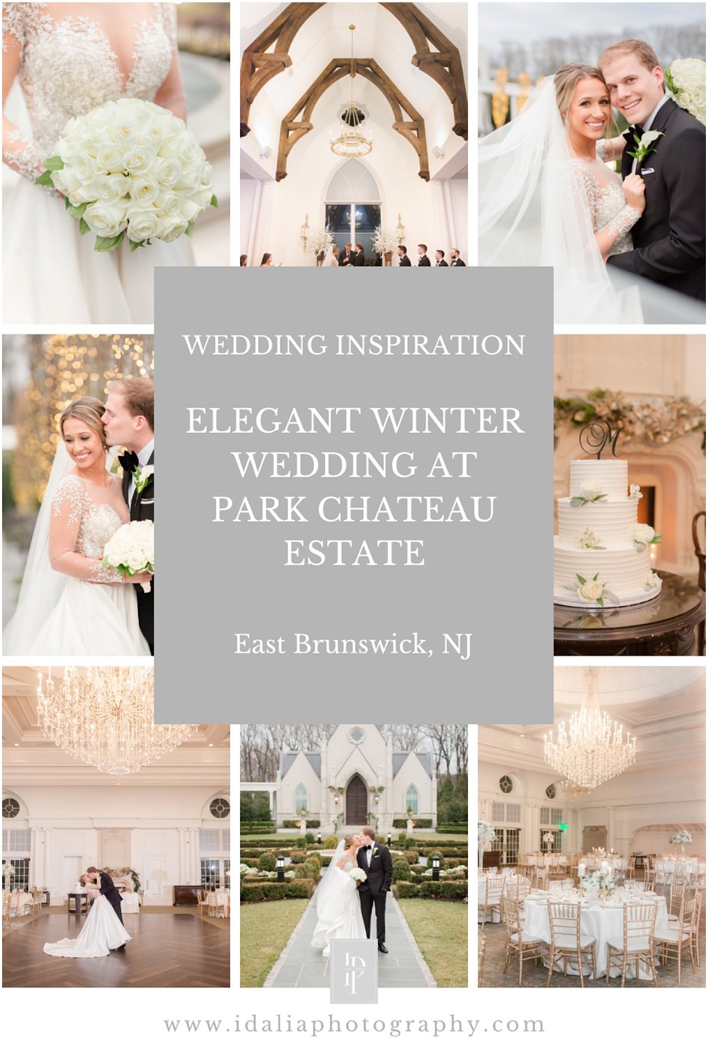 Take a peek at this classic winter wedding at Park Chateau Estate and Gardens | Photos by Idalia Photography