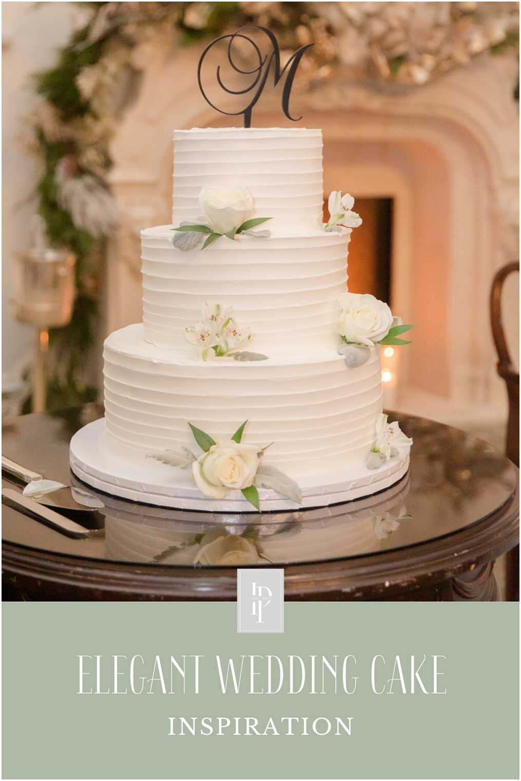 Timeless wedding cake ideas | winter wedding at Park Chateau Estate and Gardens | Photos by Idalia Photography