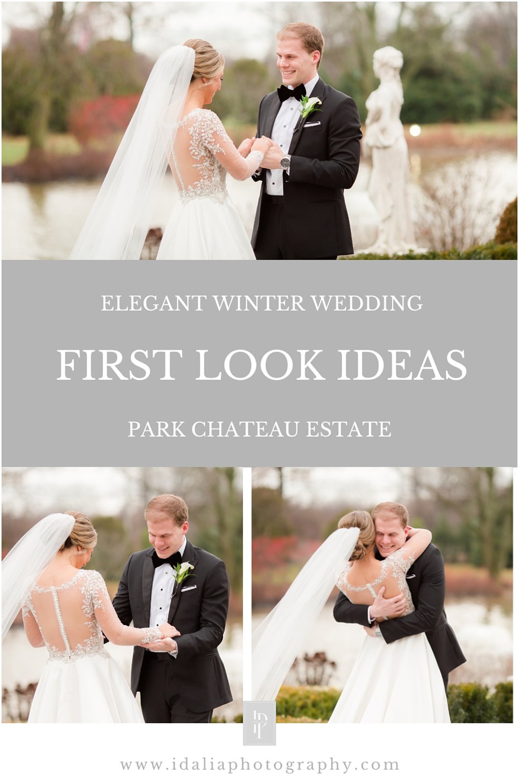 First look ideas for a wedding at Park Chateau Estate and Gardens | Photos by Idalia Photography