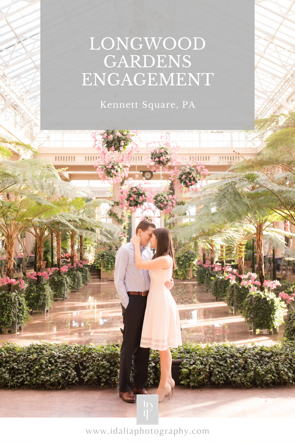 Longwood Gardens Engagement Session by Idalia Photography