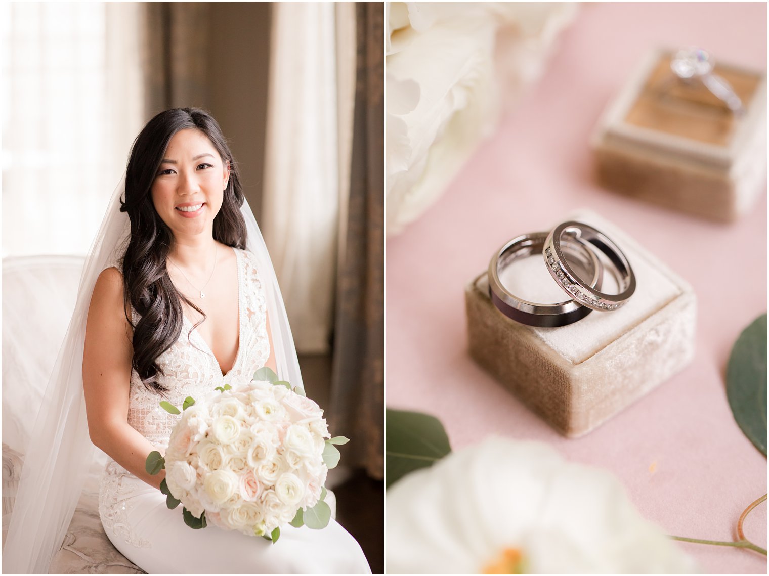 Bridal portrait in Park Chateau bridal suite