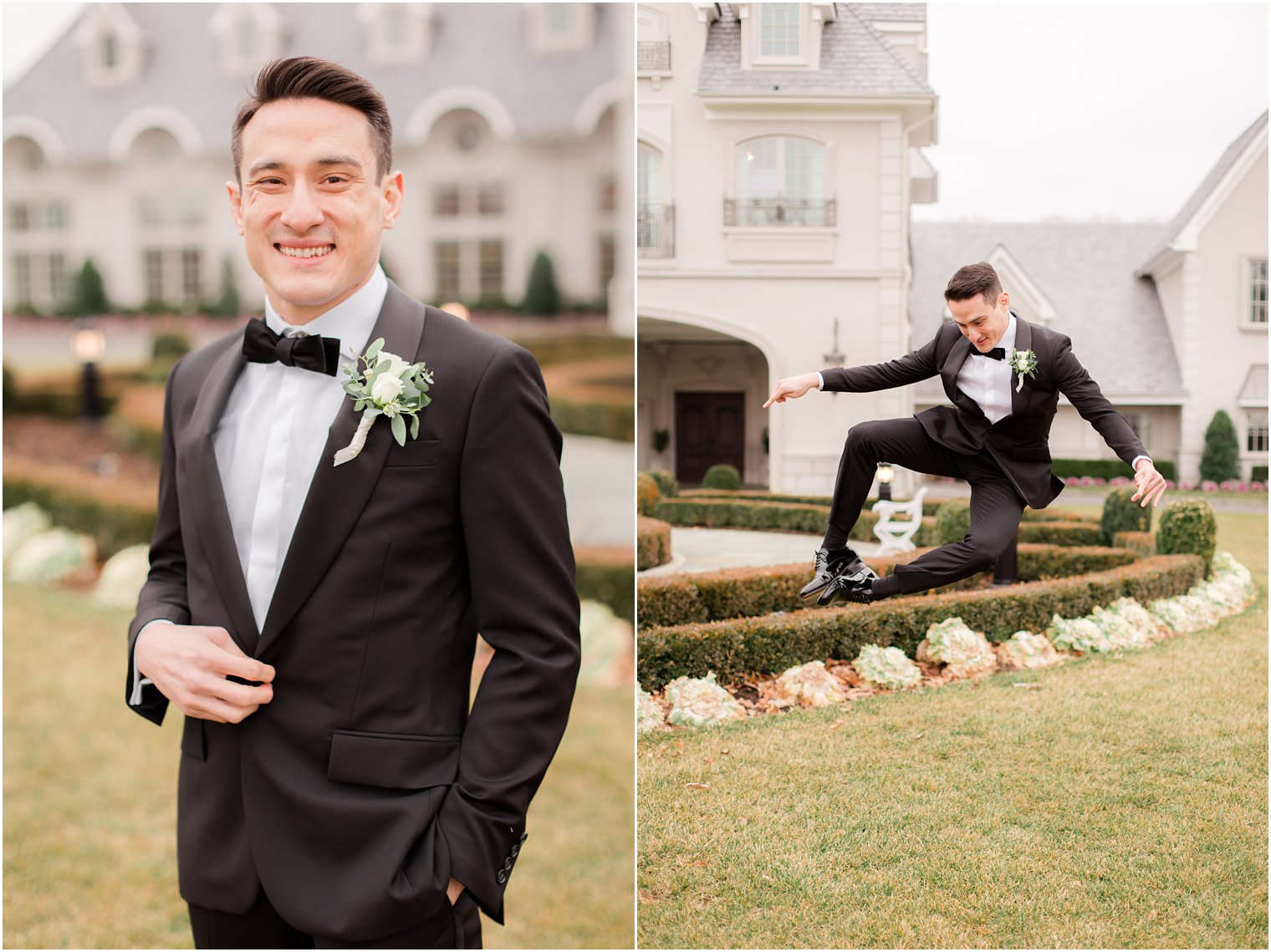 Groom formal portraits at Park Chateau Estate in East Brunswick, NJ