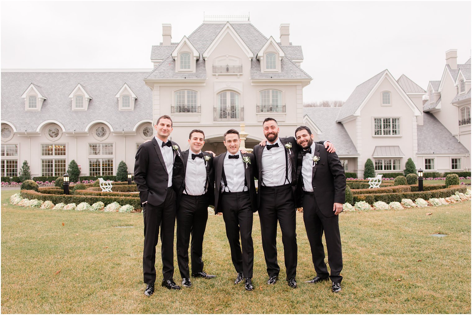 Groom and groomsmen at Park Chateau Estate in East Brunswick, NJ