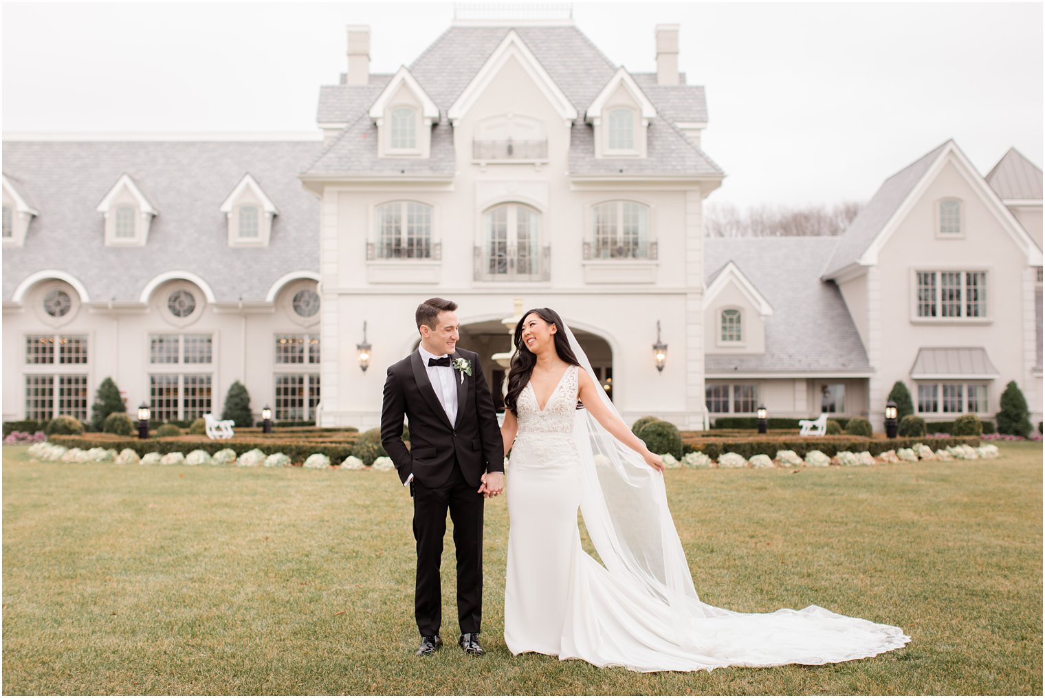 Formal bride and groom portraits on wedding day at Park Chateau Estate