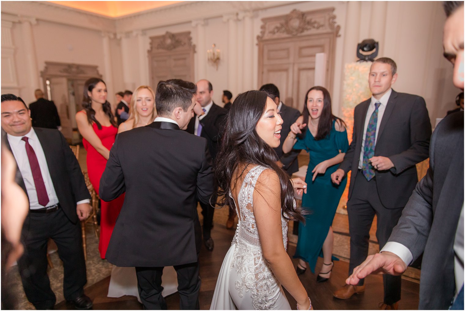 Bride and groom dancing during reception at Park Chateau Estate
