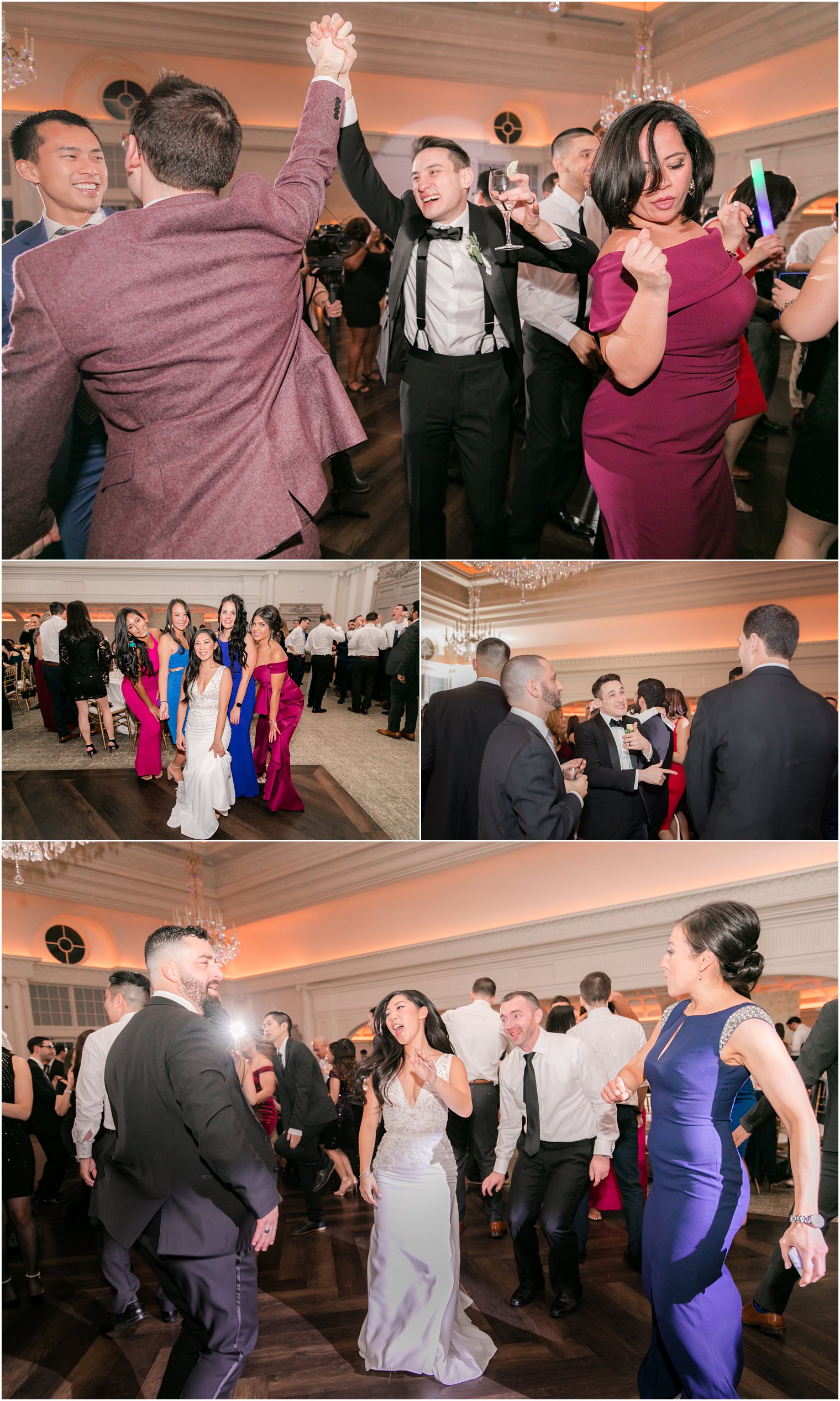 Bride and groom dancing during reception at Park Chateau Estate