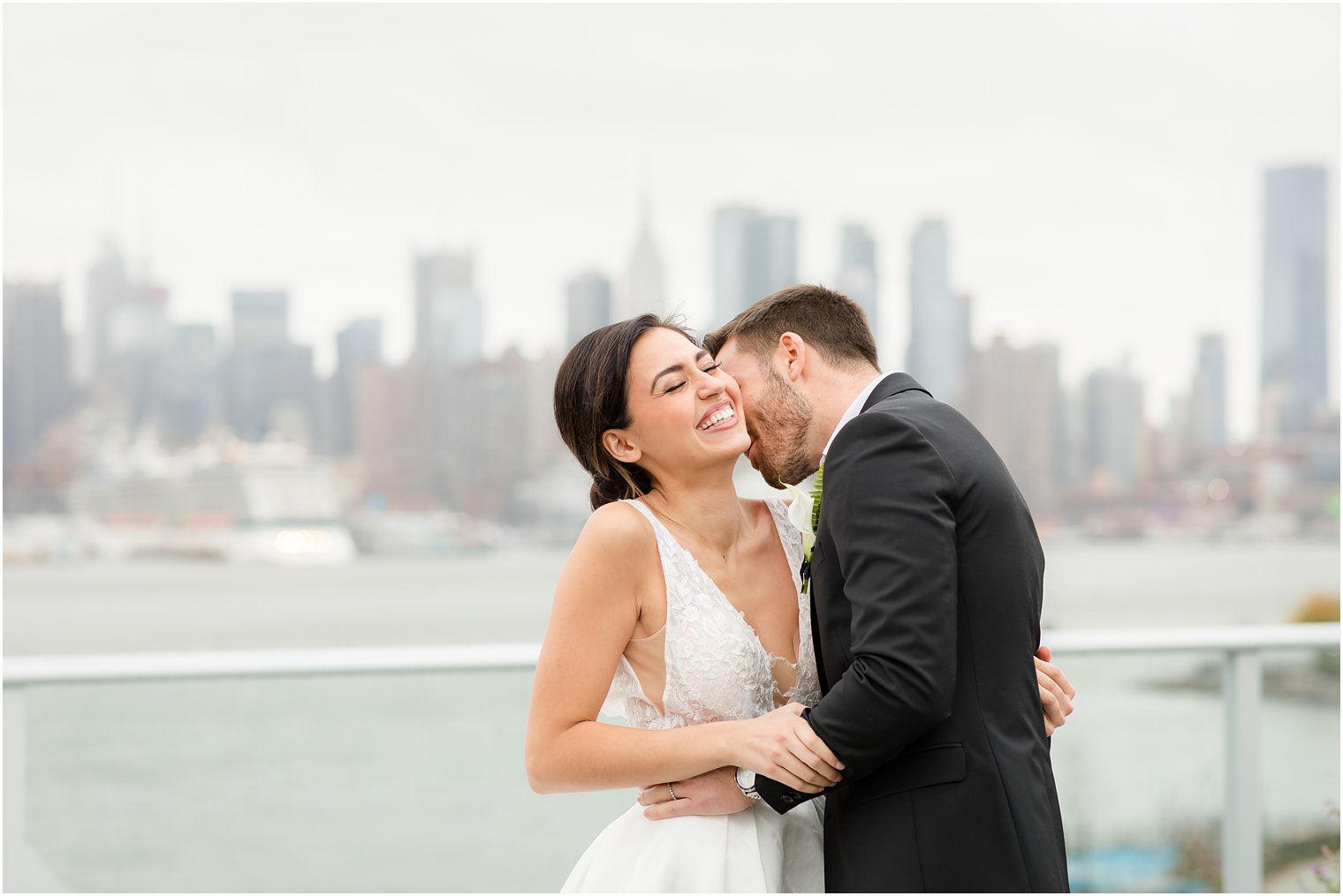 Bride and groom at Envue Hotel