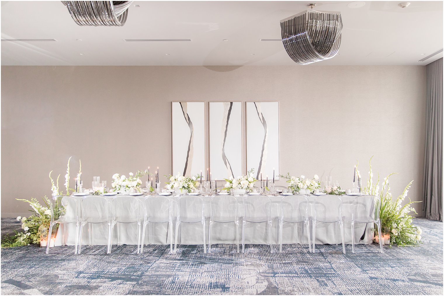 Wedding reception at Envue Hotel in Weehawken, NJ