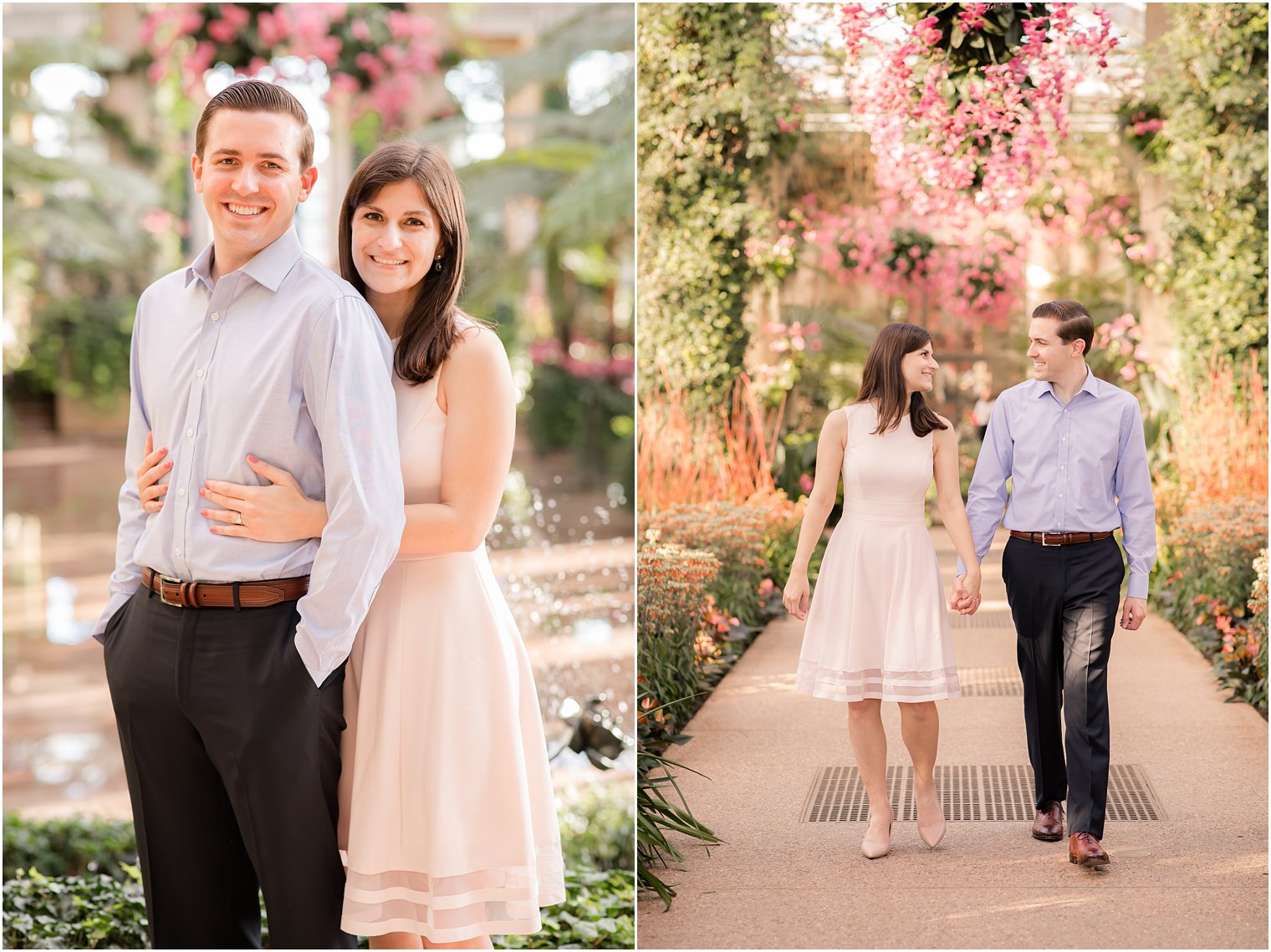 posed photos of bride and groom during engagement session 
