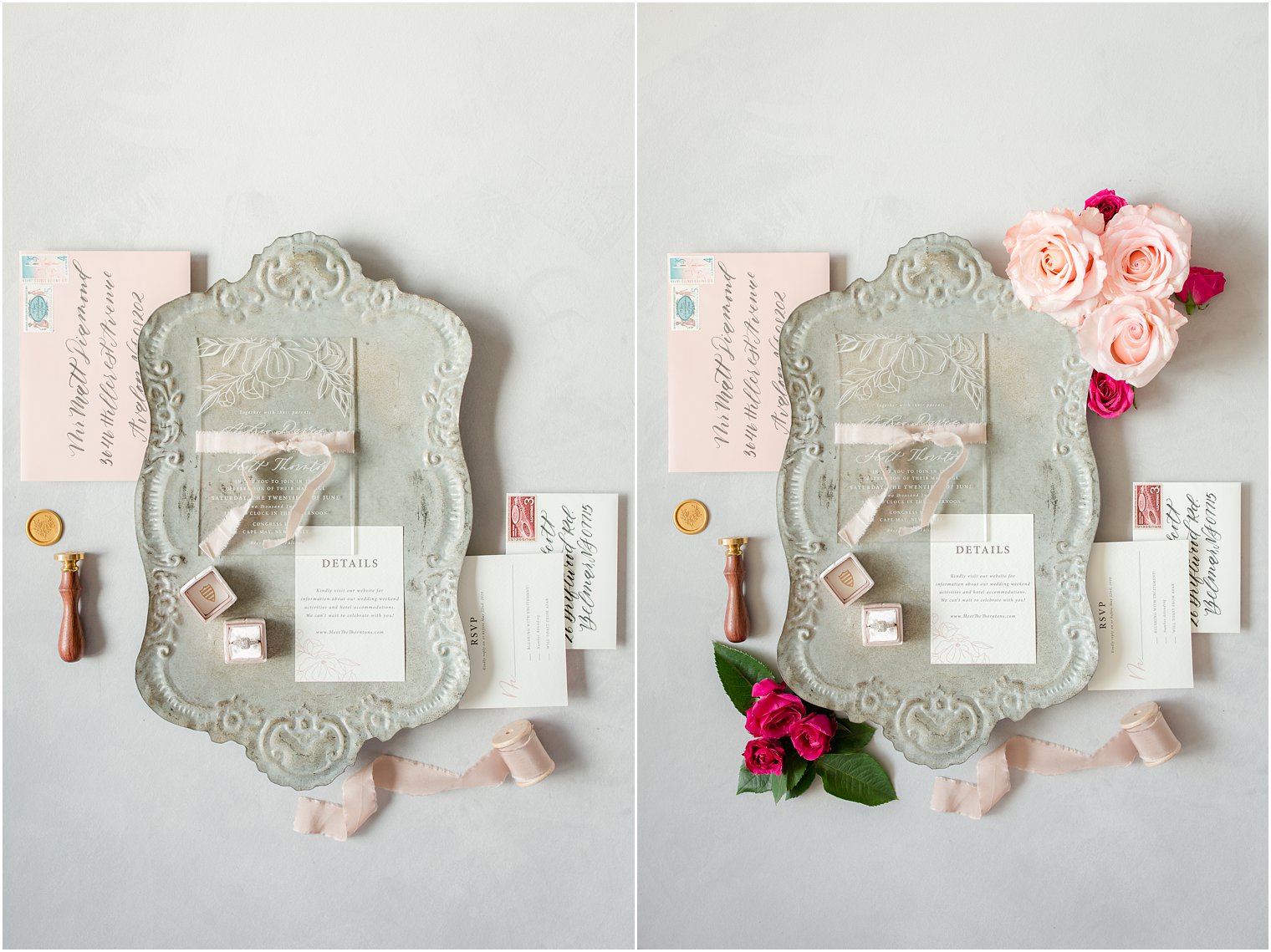 Wedding invitation by Lace and Belle