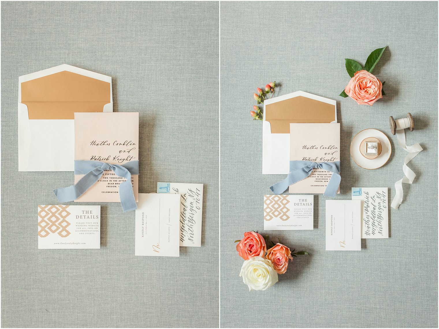 Wedding invitation by Lace and Belle
