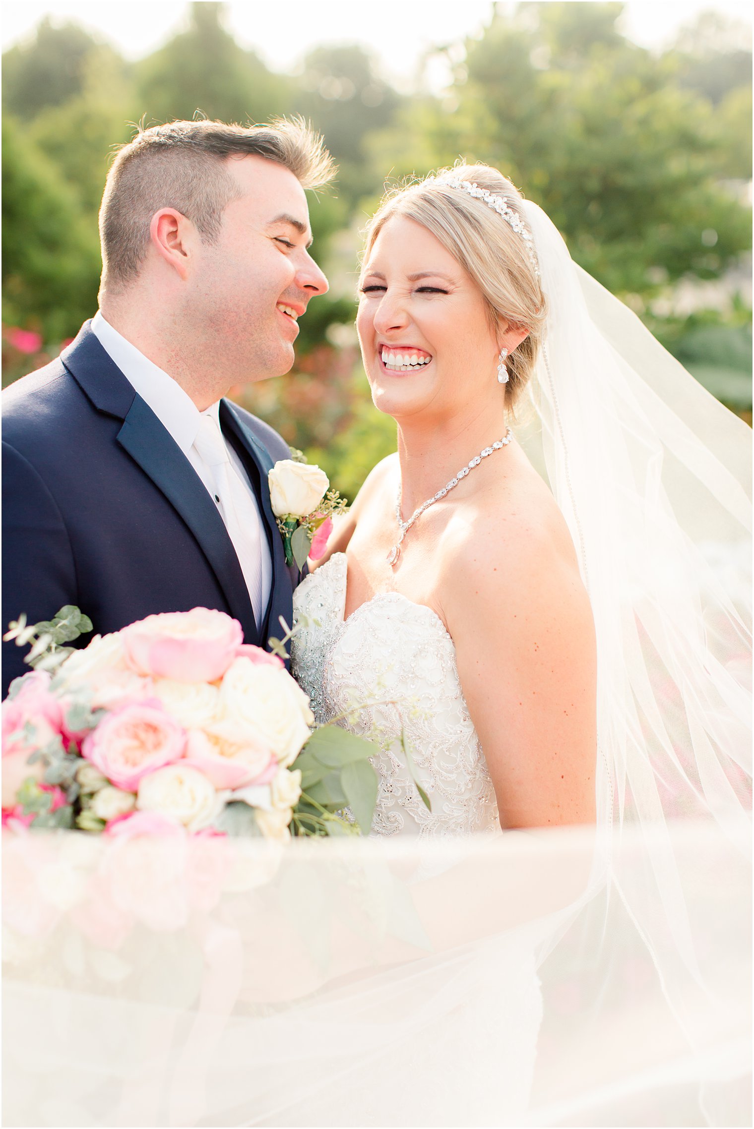 Joyful bride and groom at The Palace at Somerset Park