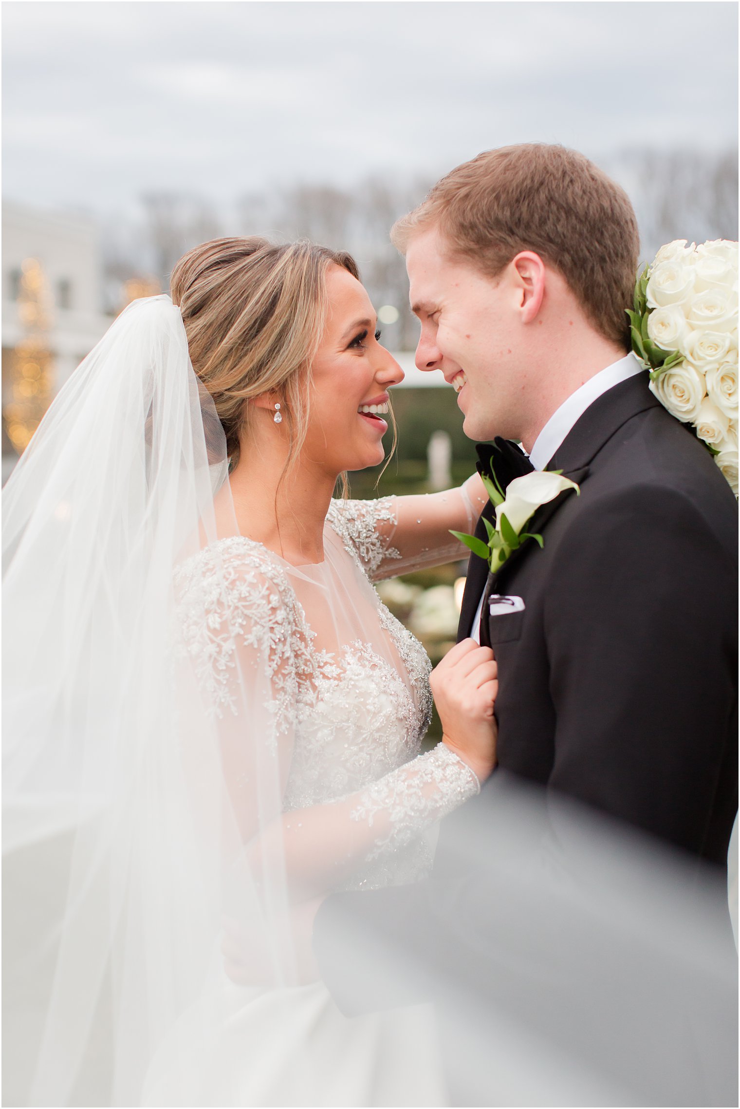 Joyful bride and groom at Park Chateau Estate