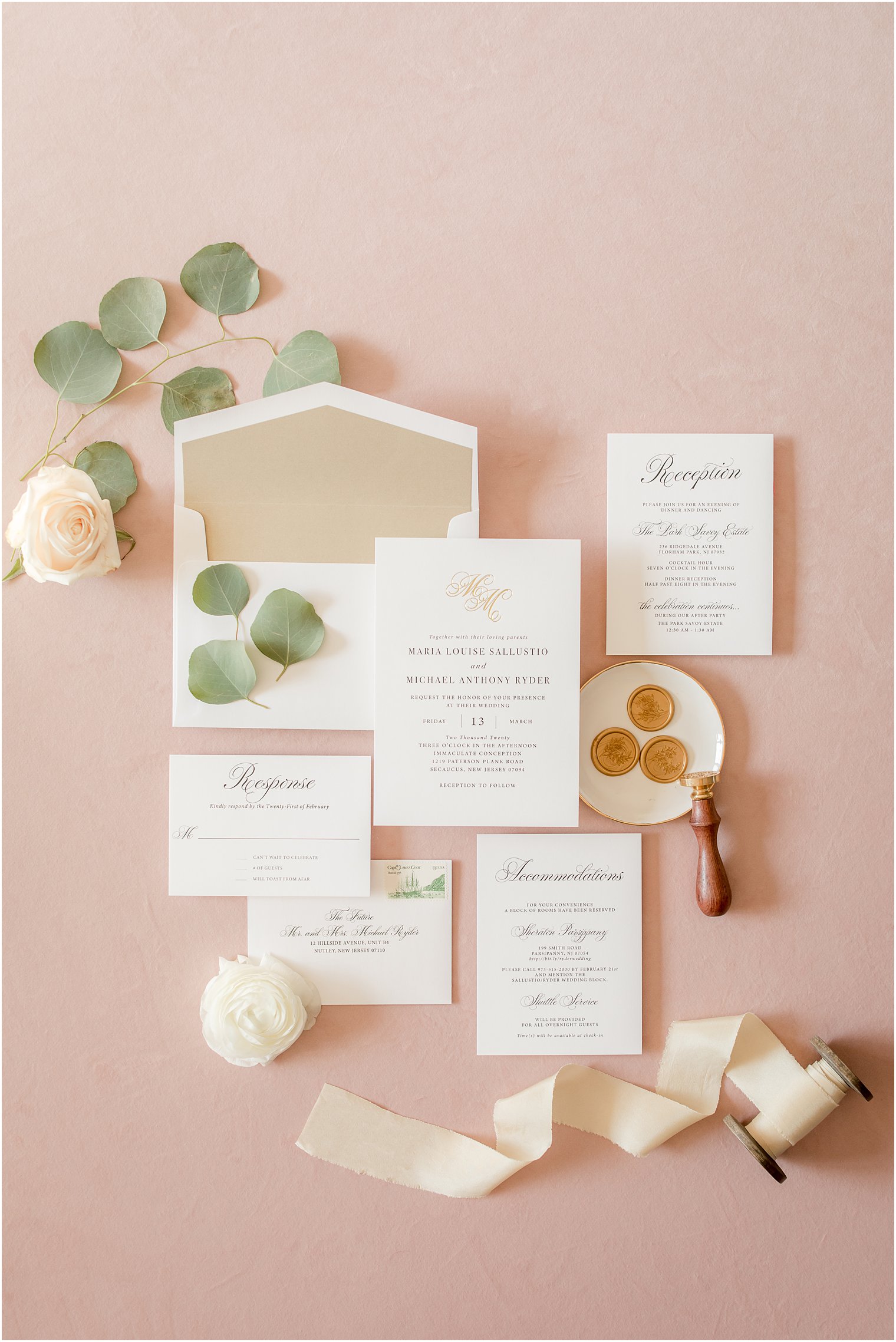 Wedding Invitation by Lace and Belle